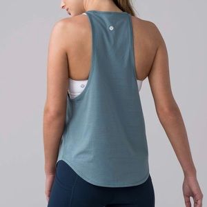 lululemon Sweat Date Singlet - Mystic Green - size 8
